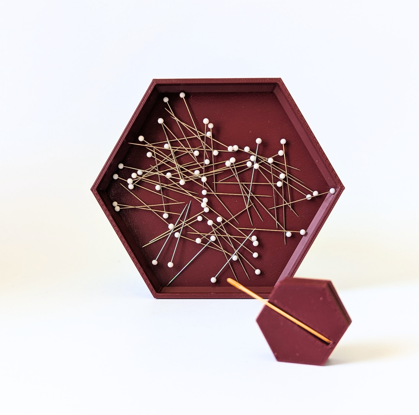Hexagon Magnetic Sewing Pin Dish & Needle Minder