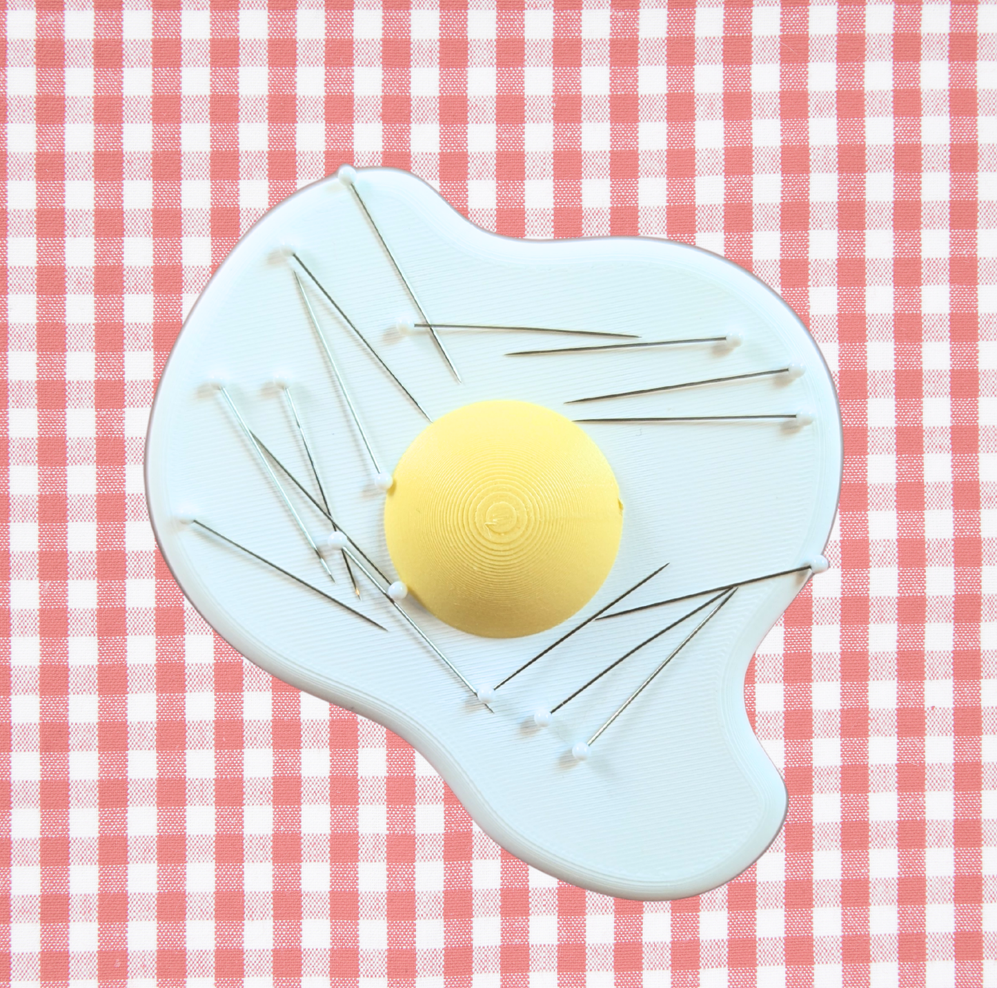 Fried Egg Magnetic Sewing Pin Dish